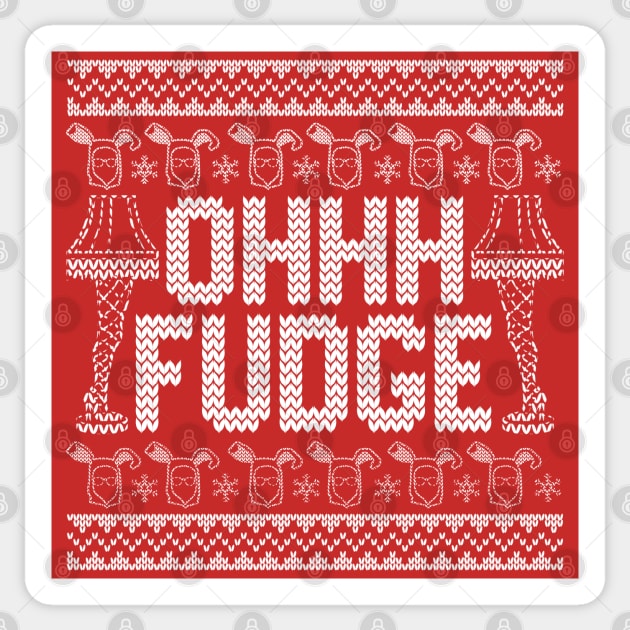 OHHH Fudge Ugly Sweater Sticker by PopCultureShirts